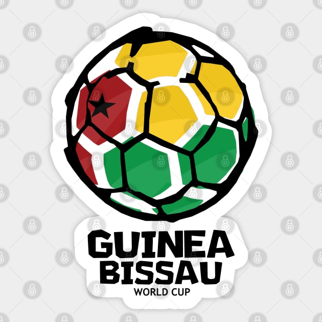 Guinea-Bissau Football Country Flag Sticker by KewaleeTee